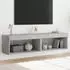 vidaXL TV-Schränke mit LED-Leuchten 2 Stk. Betongrau 60x30x30cm (837134)