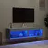 vidaXL TV-Schränke mit LED-Leuchten 2 Stk. Betongrau 60x30x30cm (837134)