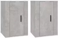 vidaXL TV-Wandschr&auml;nke 2 Stk. Betongrau 40x34,5x60 cm
