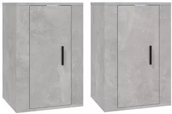 vidaXL TV-Wandschr&auml;nke 2 Stk. Betongrau 40x34,5x60cm (816665)