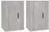 vidaXL TV-Wandschränke 2 Stk. Betongrau 40x34,5x60cm (816665)