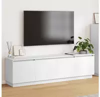 vidaXL TV-Schr&auml;nk mit LED Wei&szlig; 180 x 38 x 49 cm Holzwerkstoff