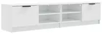 vidaXL TV-Schr&auml;nke 2 Stk. Hochglanz-Wei&szlig; 80x35x36,5 cm Holzwerkstoff