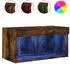 vidaXL TV-Schrank mit LED-Beleuchtung, Räuchereiche, 60x30x30cm