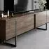 Calicosy Luxe TV-Schrank 2 Klapptüren, 180cm, Nussbaum/Schwarz (Luxe)