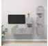 vidaXL TV-Schrank-Set 5-tlg. Holzwerkstoff Betongrau (3079142)