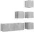 vidaXL TV-Schrank-Set 5-tlg. Holzwerkstoff Betongrau (3079142)