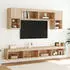 vidaXL TV-Schrank mit LED-Leuchten Sonoma-Eiche 100x30x30cm, 2er-Set (837160)