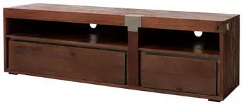 Massivmoebel24 Amsterdam TV-Board Mango 180x48x55cm braun lackiert (09-313-877-0025)