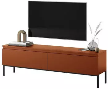 Selsey Bemmi TV-Lowboard 150cm Ziegelrot mit Metallbeinen