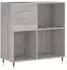 vidaXL Schallplattenregal Grau Sonoma Holzwerkstoff 84,5x38x89cm