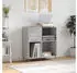 vidaXL Schallplattenregal Grau Sonoma Holzwerkstoff 84,5x38x89cm