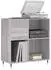 vidaXL Schallplattenregal Grau Sonoma Holzwerkstoff 84,5x38x89cm