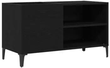 vidaXL Schallplattenschrank Schwarz Eichen-Optik 84,5x38x48cm (862867)