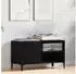 vidaXL Schallplattenschrank Schwarz Eichen-Optik 84,5x38x48cm (862867)