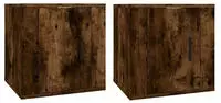 vidaXL TV-Wandschr&auml;nke 2 Stk. R&auml;uchereiche 40x34,5x40 cm