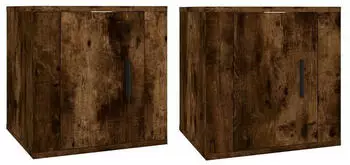 vidaXL TV-Wandschr&auml;nke 2 Stk. R&auml;uchereiche 40x34,5x40cm (816651)