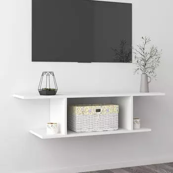 vidaXL TV-Wandschrank Wei&szlig; 103x30x26,5cm