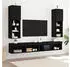 vidaXL TV-Schrank 2er-Set Holzwerkstoff Schwarz Eiche-Optik 30,5x30x102cm (862199)