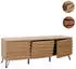 MCW TV-Rack MCW-M49 Lowboard 3D-Design MDF 52x142x44cm Natur (93427)