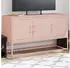 vidaXL TV-Schrank Stahl Rosa 100,5x39x60,5cm