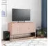 vidaXL TV-Schrank Stahl Rosa 100,5x39x60,5cm