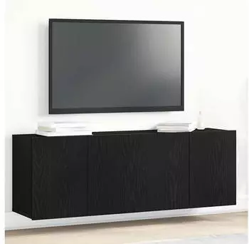 vidaXL TV-Schrank 2er-Set Schwarze Eiche 120x30x41cm Holzwerkstoff (862195)