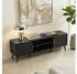 Idimex Lowboard ALMA 140cm, MDF, Metallgriffe, Schwarz (ALMA)