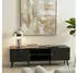 Idimex Lowboard ALMA 140cm, MDF, Metallgriffe, Schwarz (ALMA)