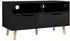 vidaXL TV-Schrank Hochglanz-Schwarz 90x40x48,5cm Holzwerkstoff (326784)