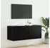 vidaXL Wandmontiertes TV-Regal Schwarz Eichen-Optik 100x34,5x40cm (881155)
