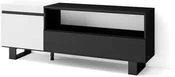 Skraut Home TV-Schrank Industriedesign 150x35x57cm, bis 65", Schwarz/Weiß (55_10)