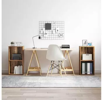 vidaXL TV-Schrank Set 2-tlg. Holzwerkstoff Altholz-Optik 37x35x72cm (3079934)