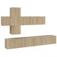vidaXL 7-tlg. TV-Schrank-Set Sonoma-Eiche Holzwerkstoff