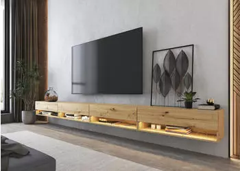 Skraut Home TV-Schrank 360x30x34cm LED Eiche (520_1)