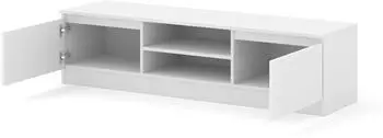 Bim Furniture Maja TV-Lowboard 150cm, 2 Türen, 2 offene Fächer, Weiß Matt (5903769751679)