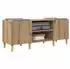 vidaXL Schallplattenschrank Artisan-Eiche 121x38x48cm (881472)