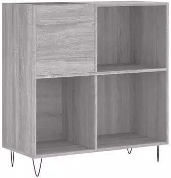 vidaXL Schallplattenregal Sonoma Grau 84,5x38x89cm Holzwerkstoff (831778)