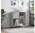 vidaXL Schallplattenregal Sonoma Grau 84,5x38x89cm Holzwerkstoff (831778)