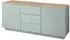 Innostyle Core TV-Sideboard 2 Holztüren 3 Schubkästen 180x77x44cm Schilfgrün