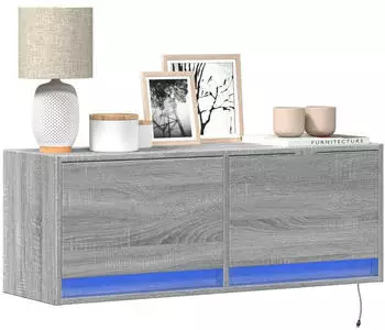 vidaXL TV-Wandschrank mit LED-Beleuchtung Grau Sonoma 100x31x35cm (852367)