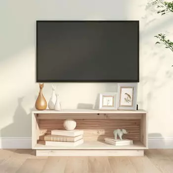 vidaXL TV-Schrank 90x35x35cm Massivholz Kiefer, Braun (813829)