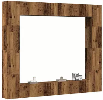 vidaXL TV-Schrank-Set Wandmontage 8-tlg. Altholz-Optik Holzwerkstoff (3328955)