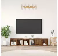 vidaXL TV-Schrankset 2 pcs Altholz 37 x 35 x 107cm Holzwerkstoff