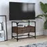 vidaXL TV-Schrank mit Glasplatte Braun Eiche 60x35x51cm Holzwerkstoff (846058)