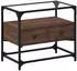 vidaXL TV-Schrank mit Glasplatte Braun Eiche 60x35x51cm Holzwerkstoff (846058)