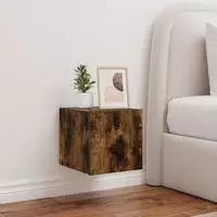 vidaXL TV-Wandschrank mit LED-Leuchten R&auml;uchereiche 30,5x35x30 cm