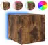 vidaXL TV-Wandschrank mit LED-Leuchten Räuchereiche 30,5x35x30cm (837226)