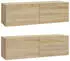 vidaXL TV-Wandschrank 2er-Set Sonoma-Eiche 100x30x30cm Holzwerkstoff (804547)