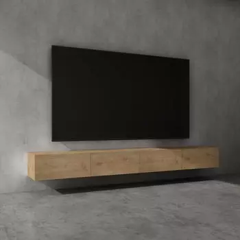 doporro TV-Lowboard F02 Hängend 280cm 4 Türen Hellbraun (F02)